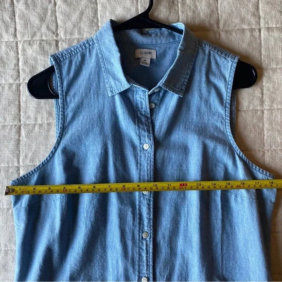 J. Crew denim button up blouse - Picture 3 of 4